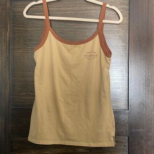 Patagonia Beige Tank Top with Rust Trim